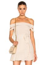 Michelle Mason Off Shoulder Top In Neutrals