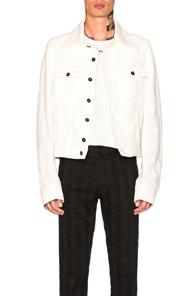 Ann Demeulemeester Trucker Jacket In White
