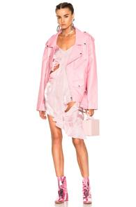 Marques ' Almeida Oversized Biker Jacket In Pink