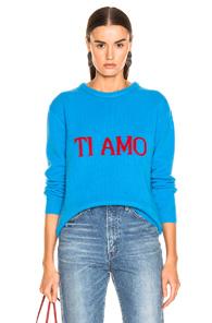 Alberta Ferretti Ti Amo Sweater In Blue