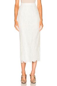 Houghton Gwenever Guipure Lace Skirt In White