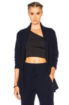 Baja East Cashmere Fisherman Rib Cardigan In Blue