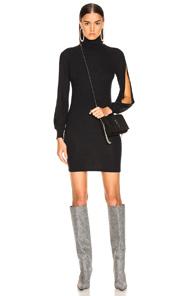 Enza Costa Sleeve Split Dress In Black
