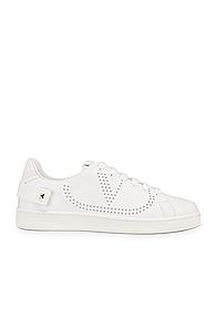 Valentino Net Sneaker In White