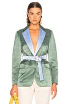 Sies Marjan Terry Belted Blazer In Green
