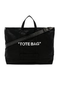 Off-white Quote Tote In Black