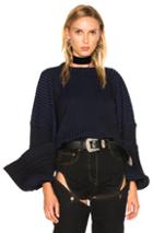 Y Project Ribbed Oversized Knit Sweater In Black,blue