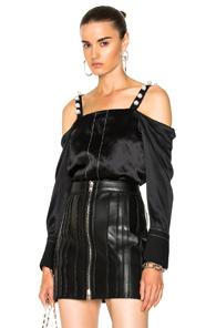3.1 Phillip Lim Cold Shoulder Top In Black