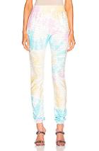 Frankie B Kendall High Rise Crystal Sweatpant In Blue,ombre & Tie Dye,pink,yellow