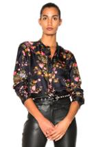 Isabel Marant Rusak Top In Black,floral