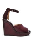 Maison Margiela Ankle Strap Wedges In Red