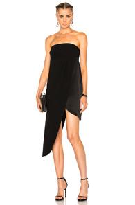 Baja East Bandeau Layer Dress In Black