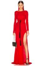 Dundas Open Back Viscose Jersey Gown In Red