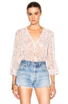 Paige Denim Nora Top In Pink,floral