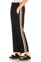 Isabel Marant Etoile Dobbs Pant In Black,stripes,orange