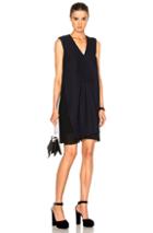 Carven Sleeveless V-neck Dress In Blue