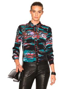 Coach 1941 Souvenir Sky Top In Black,abstract