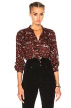 Isabel Marant Etoile Amaria Rasta Flower Blouse In Red,floral