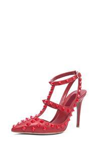 Valentino Rockstud Rouge Slingback T.100 In Red