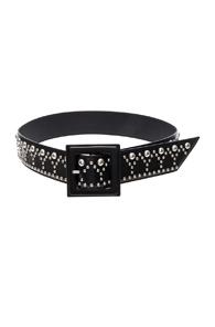 Saint Laurent Y Stud Belt In Black