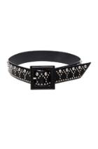 Saint Laurent Y Stud Belt In Black