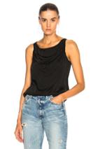 Raquel Allegra Drape Tank In Black