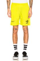 Off-white X Umbro Ripstop Shorts In Green,neon