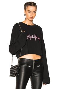Adaptation Califuckinfornia Cropped Sweatshirt In Black