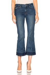 Frame Denim Le Crop Mini Boot Wide In Blue