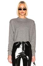 John Elliott Snyder Cropped Crew Sweatshirt In Gray