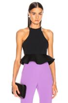 David Koma Peplum Top In Black