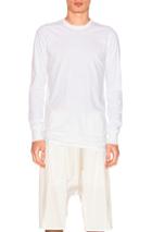 Rick Owens Long Sleeve Level Tee In White