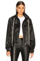 Drkshdw By Rick Owens Cropped Windbreaker In Black