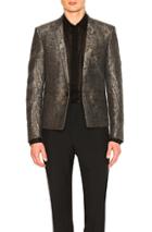 Saint Laurent Tapestry Jacquard Jacket In Black