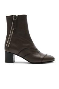 Chloe Leather Lexie Short Boots In Brown