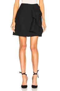 Victoria Victoria Beckham Tie Front Skirt In Black