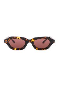 Oliver Peoples X The Row Oval Sunglasses In Animal Print,brown