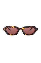 Oliver Peoples X The Row Oval Sunglasses In Animal Print,brown