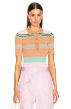 Sies Marjan Rory Collared Sweater In Green,neutral,stripes
