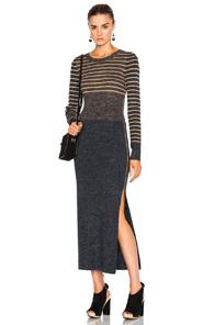 See By Chloe Sweater Dress In Gray,yellow,stripes