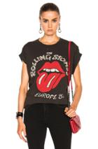 Madeworn Rolling Stones Europe 82 With Nailheads Tee In Black