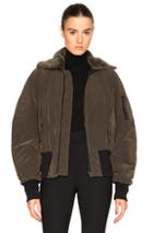 Dion Lee Flight Bomber Jacket In Green