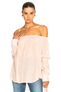 Ag Adriano Goldschmied Tullulah Top In Orange,stripes