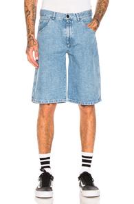 Gosha Rubchinskiy Yin Yang Denim Shorts In Blue