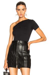 Helmut Lang Asymmetric Bodysuit In Black