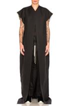 Rick Owens Beach Coat In Black