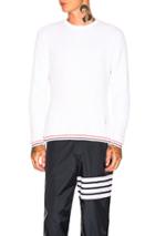 Thom Browne Chunky Crewneck Pullover In White