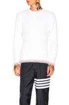 Thom Browne Chunky Crewneck Pullover In White