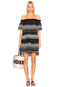 Lemlem Maya Off Shoulder Dress In Abstract,black