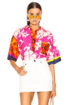 Pierre-louis Mascia Razzoli Wash Shirt In Animal Print,blue,floral,tropical,pink,orange